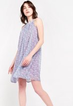 LOLALIZA A-lijn jurk met liberty print - Paars - Maat 40