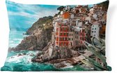 Buitenkussens - Tuin - Gekleurde huizen in Italië - 50x30 cm