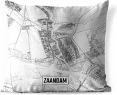 Coussins d'extérieur - Jardin - Plan de la ville Zaandam - 40x40 cm