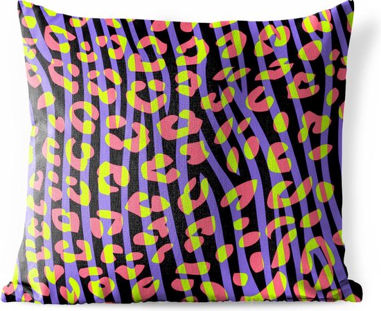 Buitenkussens - Tuin - Dierenprint in kleur - 60x60 cm