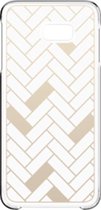 Samsung pattern hard case - transparant/goud - voor Samsung J415 Galaxy J4+