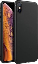 Siliconen back cover case - Geschikt voor iPhone XS Max - TPU hoesje - Zwart