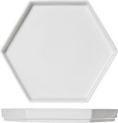 Hive 6-hoekig XL Dinerbord - 28x24cm