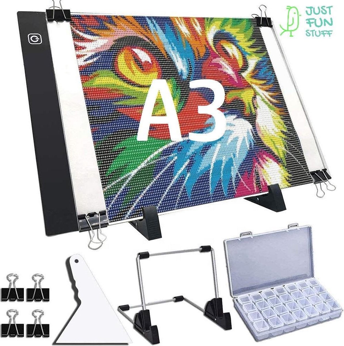 LED LIGHTPAD A3 DIAMOND PAINTING SET Lichtbak A3 dimbaar LED