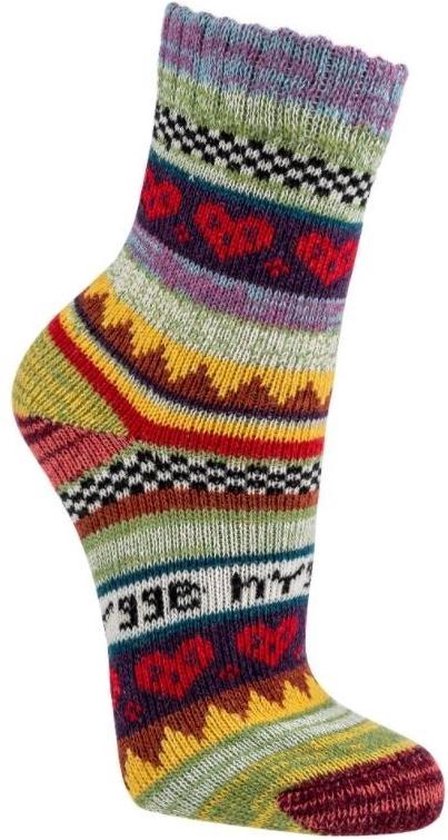 SOCKS4FUN - Dames sokken "Hygge"- 3 paar - Maat 39/42 - Scandinavisch  kleurrijk... | bol