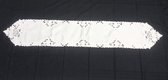 Unique living - tafelloper emroderie - 45x250 cm - gebroken wit - 100% polyester