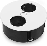 Bol.com Bachmann Twist - Inbouw Stopcontact - 2x 230V - Mat Wit - 2 meter aansluitsnoer aanbieding