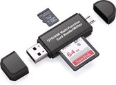 Kaartlezer - USB  en MICRO USB Card Reader -  SD, Micro SD, SDXC, SDHC, Micro SDHC, Micro SDXC