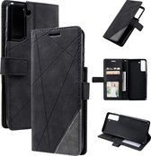Book Case Samsung Galaxy S21 Plus | Hoogwaardig PU Leren Hoesje | Lederen Wallet Case | Luxe Uitstraling | Telefoonhoesje | Pasjeshouder | Portemonnee | Zwart