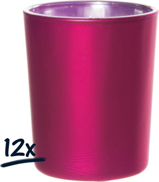12x photophores verre coloré 7cm | bougeoir à thé