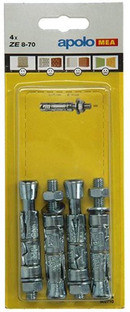 Plug Mea 4 Expansieankers Ze 14Mm + Draadst. 502710 8X70Mm