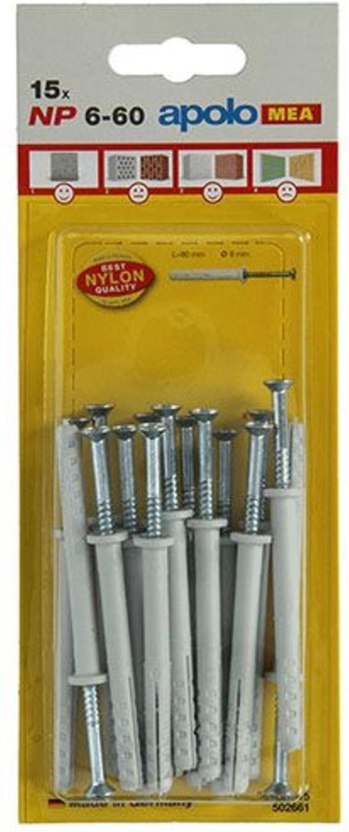 Plug Mea 15 Nylon Nagelpluggen Np 502661 6X60Mm