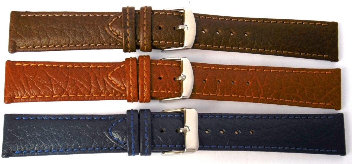 Horlogeband van echt leer voor Skagen Herenhorloges, 30 mm, met schroefsluiting, 30 millimeters