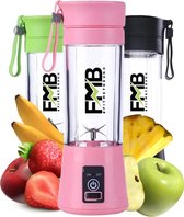 Fit Met Bruno - Blender To Go – Draagbare Blender – Portable Blender – Draadloos – USB Oplaadbaar - Roze