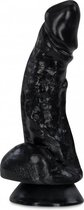 XXLTOYS - Nael - Large Dildo - Inbrenglengte 20 X 6 cm - Black - Uniek Design Realistische Dildo – Stevige Dildo – voor Diehards only - Made in Europe