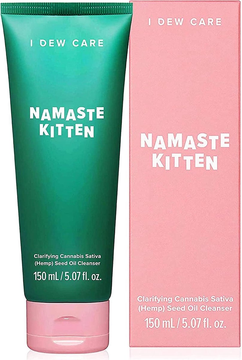 I Dew Care Namaste Kitten - Clarifying Cannabis Sativa Hemp Seed Oil Cleanser 150 ml - K Beauty Korean Skincare - Trending New Skin Routine - Cruelty Free - Vegan - Gluten & IDC Clean Beauty