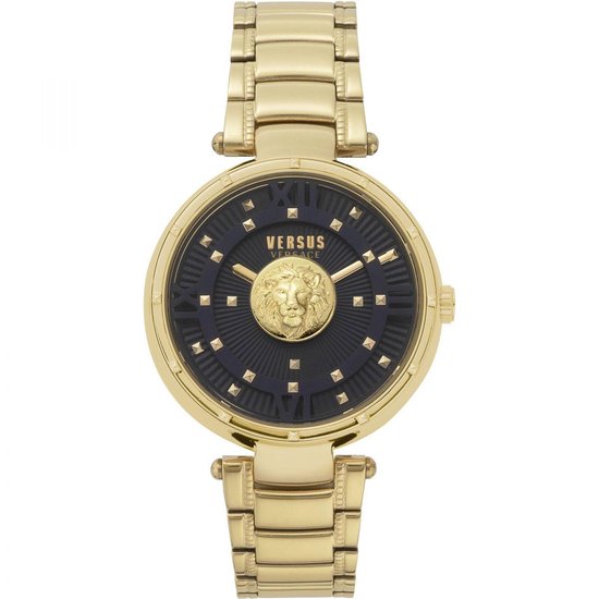 Versus Versace Moscova Gold Black - Dameshorloge - VSPHH0720 - Goud - Zwart - Roestvrijstalen horlogeband - 38 MM