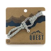 Quest Veter Armband met Schroefsluiting Grijs Q13