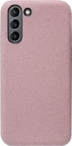 ADEL Tarwe Stro TPU Back Cover Softcase Hoesje Geschikt voor Samsung Galaxy S21 Plus - Duurzaam Afbreekbaar Milieuvriendelijk Roze