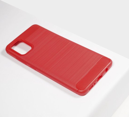 Coque souple BMAX Carbon pour Samsung Galaxy A51 / Coque soft / Coque de téléphone / BMAX de protection / Protection de téléphone -Rouge