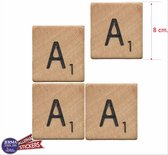 A scrabble letters set van 4 letter stickers