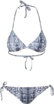 Urban Classics Bikini set -M- Animal Snake Grijs/Wit