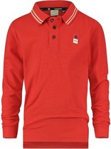 Vingino Longsleeve Polo Jongens Katoen Rood Maat 104