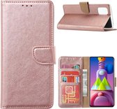 Xssive Hoesje voor Samsung Galaxy M51 - Book Case - Rose Goud