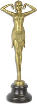 Bronzen beeld - Scarab Dancer - Gepolijst Art Deco - 49,2 cm hoog