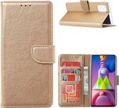 Xssive Hoesje voor Samsung Galaxy M51 - Book Case - Goud