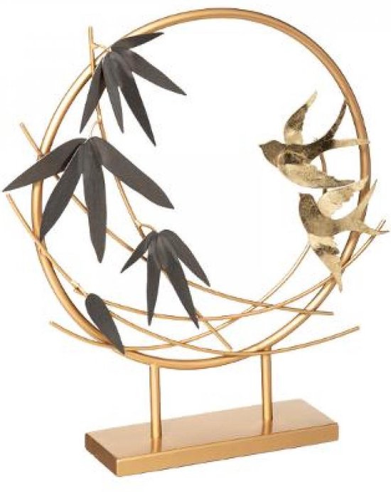 Raamornament - ornament - vogels - goud/zilver - 36cm