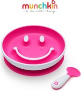 Munchkin Smile'n Scoop Kinderbord Met Lepel - Roze