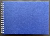 Luxe Schetsboek Tekenblok - A4 - 21x29,7cm - 140grams wit papier - Blauw omslag - Ringband - WireO