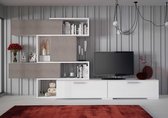 Trasman- TV Meubel Tv-meubel Verena  - 230cm - Wit; Grijs; Betonlook