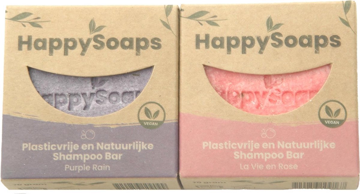 HappySoaps Shampoo bar set | Rose en Lavendel