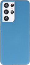 Lunso - Softcase hoes -  Samsung Galaxy S21 Ultra - Blauw