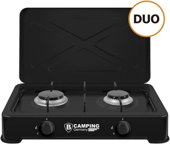 Camping Gas Stove Duo - Réchaud à gaz portable - Réchaud 2 brûleurs - Table  de cuisson... | bol.com