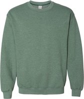 Gildan Zware Blend Unisex Adult Crewneck Sweatshirt voor volwassenen (Heather Sport Donkergroen)