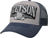 Stetson  Retro Trucker Cap Trucking-Grijs-Blauw-Wit- One Size