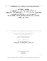 Effectiveness and Efficiency of Defense Environmental Cleanup Activities of DOE's Office of Environmental Management