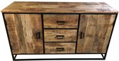 Industrieel Dressoir van Mangohout - Sideboard - Mangohout - Dressoir - Robuuste Kast - Kast - Industriële Kast - Dressoir van Mangohout - Industrieel - Dressoir Kast - Industrieel Dressoir -