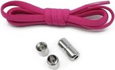 Elastische schoenveters - metalen sluiting - roze