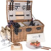 Picknickmand Bourgogne - volledig geïsoleerd - inclusief servies en bestek - voor 4 personen