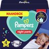 Pampers Night Pants - Maat 4 (9-15kg) - 156 Luierbroekjes - Maandbox Nachtluiers