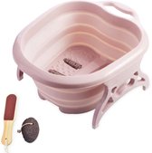 Noswo Voetenbad - Voetbad Inklapbaar - Voetenbad met Massage - Voetmassage - Roze