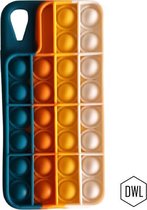Apple iPhone XR telefoonhoesje Pop It Fidget Toy - Rainbow case oranje – Bekend van TikTok – Nieuw soft back case hoesje