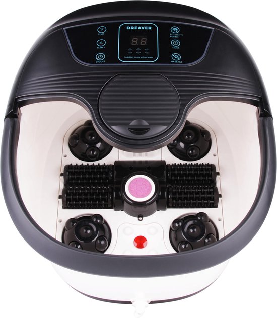 Dreaver® XXL Massage Voetenbad - Automatische Massage - Inclusief GRATIS avocado voetencrème - 12L - Verwarming Tot 48°C