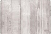 4x Placemat Cabana White Wash - 30x45cm - onderlegger - tafeldecoratie -tafel dekken - hout - houtstructuur
