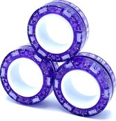 De nieuwste glitter paars magnetische ringen - Fidget toys - magic rings - fidget pakket