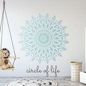 XL Mandala sjabloon - Circle of Life - herbruikbare mandala stencil - kunststof- 130x130cm - made in Amsterdam - grote mandala muur sjabloon - XXL mandala achter je bank of bed - g